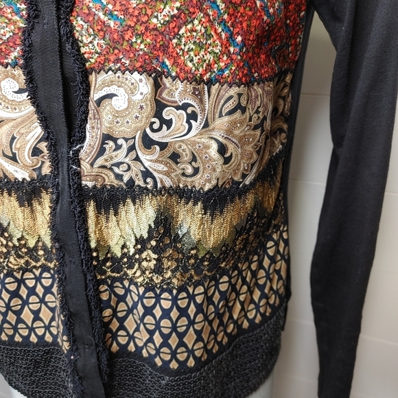 RIANI mixed print sequin cardigan size 6 - Picture 4 of 13